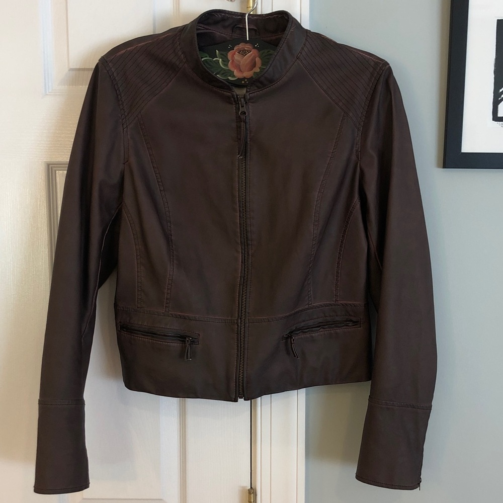 Anthropologie vegan Leather Jacket